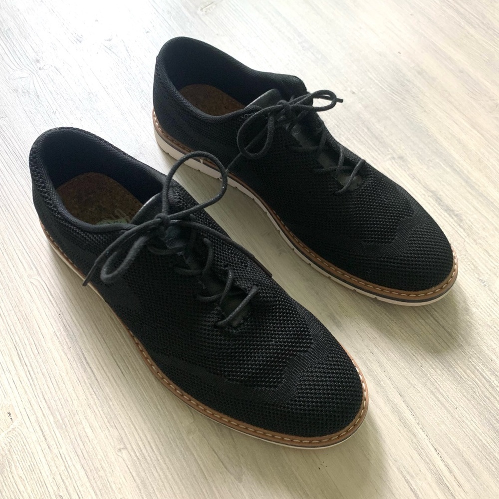 MARIO LOPEZ Josh Oxford Shoes Black Men's Size 8.5 Lace Up